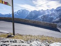 Scenic Winter Drive Along Stelvio Pass