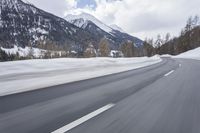Scenic Winter Drive on a Mountain Road in Germany