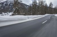 Scenic Winter Drive on a Mountain Road in Germany