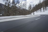 Scenic Winter Drive on a Mountain Road in Germany