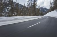 Scenic Winter Drive on a Mountain Road in Germany