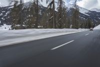 Scenic Winter Drive on a Mountain Road in Germany