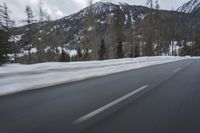 Scenic Winter Drive on a Mountain Road in Germany