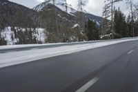 Scenic Winter Drive on a Mountain Road in Germany