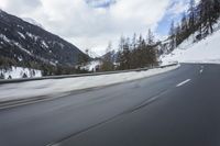 Scenic Winter Drive on a Mountain Road in Germany