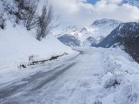 Scenic Winter Landscape in the Alps of Switzerland