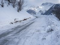 Scenic Winter Landscape in the Alps of Switzerland