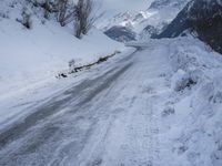 Scenic Winter Landscape in the Alps of Switzerland