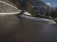 Scenic Winter Landscape in the European Alps