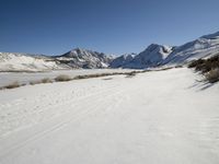 Scenic Winter Landscape with Snow-covered Mountains