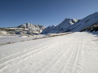 Scenic Winter Landscape with Snow-covered Mountains