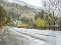 Scenic Winter Road in Switzerland, Europe