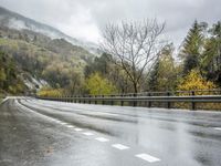 Scenic Winter Road in Switzerland, Europe