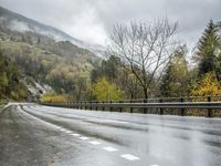 Scenic Winter Road in Switzerland, Europe