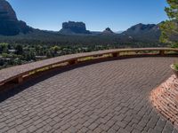 the view over sedon and cathedral rock from the top of the lookout at garden of the gods