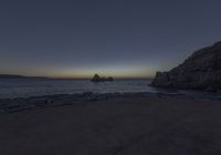 Serene Coastline in Portugal: Clear Sky and Calm Ocean