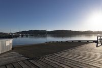 Serene Landscape at Dawn with Clear Sky over Lake