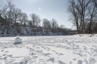 Serene Landscape in Rural Canada Winter