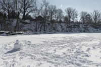 Serene Landscape in Rural Canada Winter