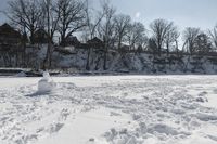 Serene Landscape in Rural Canada Winter