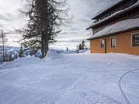 Serene Winter Scene in Mountain Range Piste 003