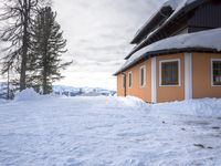 Serene Winter Scene of Mountain Range Piste