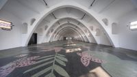 the tunnel has many decorative patterns on it's floor and walls that give each person a unique look