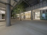 the floor is empty but it is dark at night to the people walking past the building