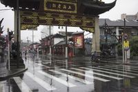 Shanghai Cityscape: Cloudy Grey Sky