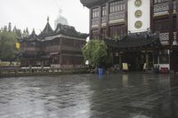 Shanghai Cityscape: Cloudy Grey Sky