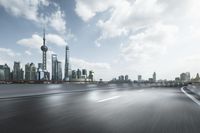 Shanghai Cityscape Skyscrapers in the Morning