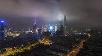 Shanghai Night View of Skyscrapers 001