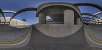 an image of a skateboarder going up an obstacle in the air near some stairs