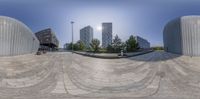 the picture has been altered to show a person skateboarding outside on a concrete surface