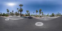 there is a man riding on his skateboard down the hill in the middle of a desert