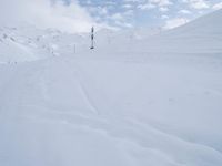 Skiing in France Alps with Clear Sky