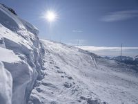 Skiing in France: Clear Sky View of the Alps