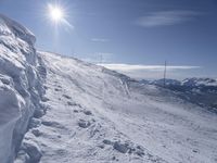 Skiing in France: Clear Sky View of the Alps