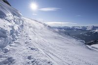 Skiing in France: Clear Sky View of the Alps