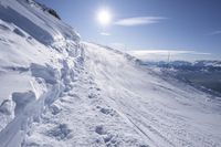 Skiing in France: Clear Sky View of the Alps