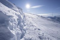 Skiing in France: Clear Sky View of the Alps