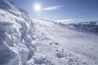 Skiing in France: Clear Sky View of the Alps