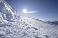 Skiing in France: Clear Sky View of the Alps