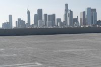 Skyscraper on the Horizon: Clear Sky Above