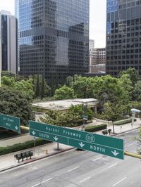 Aerial View of Modern Architecture and Skyscrapers in Los Angeles, California, USA