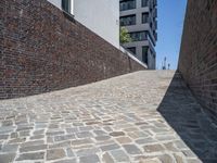 Sleek Architecture in Hamburg Europe with Brick Wall