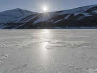 Snow-Capped Mountain Landscape in Winter