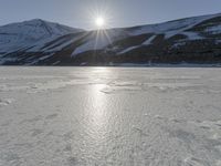 Snow-Capped Mountain Landscape in Winter