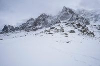 Snow-Capped Mountains in France, Europe