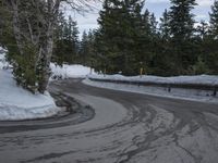 Snow Covered Alpine Road in Germany